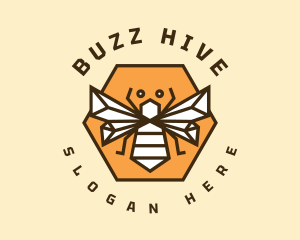 Hexagon Bumblebee Badge logo