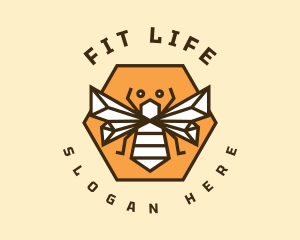 Hexagon Bumblebee Badge logo