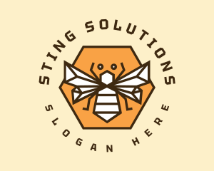 Hexagon Bumblebee Badge logo design