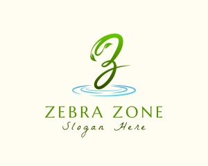 Natural Plant Letter Z logo design