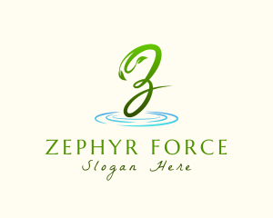 Natural Plant Letter Z logo design