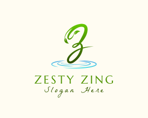 Natural Plant Letter Z logo design