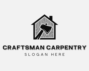 Carpenter Axe Lumberjack logo design