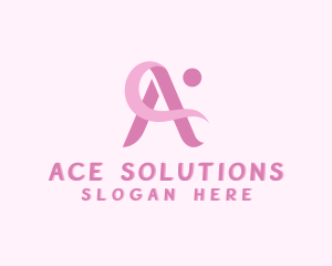 Beauty Cosmetics Makeup Letter A logo design