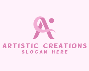 Beauty Cosmetics Makeup Letter A logo design