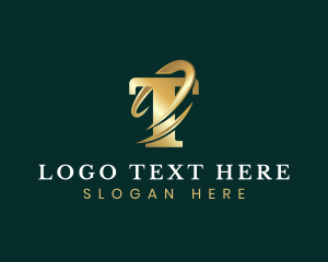 Premium Luxury Swoosh Letter T Logo