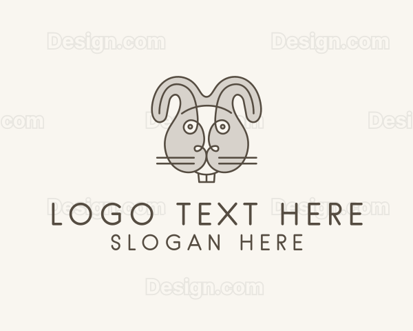 Rabbit Pet Head Logo