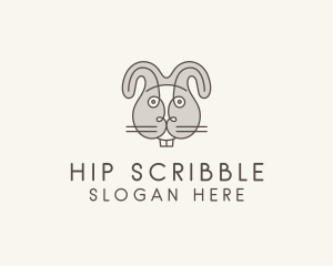 Rabbit Pet Head  logo design