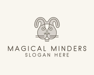 Rabbit Pet Head  logo design