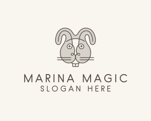 Rabbit Pet Head  logo design