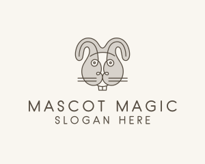 Rabbit Pet Head  logo design