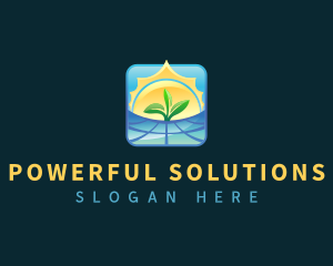 Solar Power Panel logo design