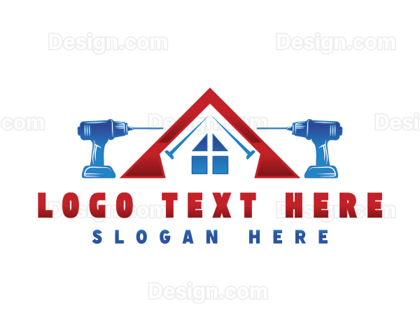 Roofing Drill Handyman Logo