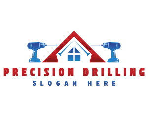 Roofing Drill Handyman logo design