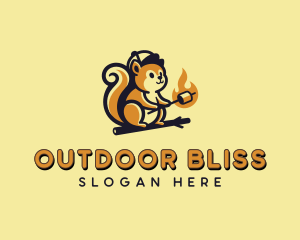 Squirrel Marshmallow Camp  logo