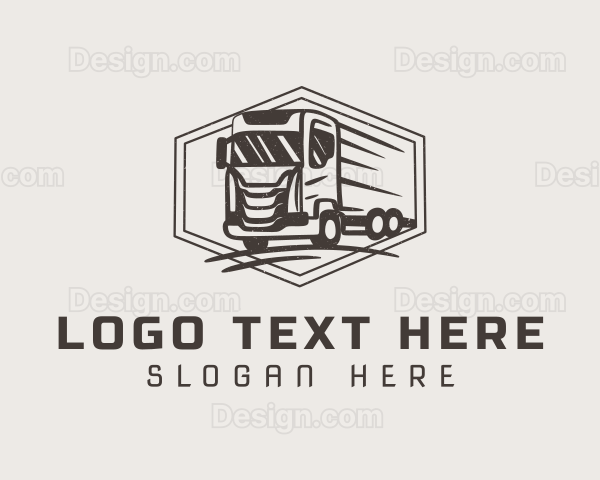 Cargo Truck Shipment Logo