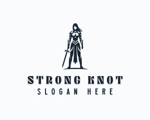 Strong Woman Warrior logo design