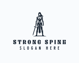 Strong Woman Warrior logo design