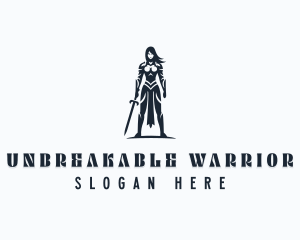 Strong Woman Warrior logo design