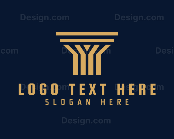 Gold Doric Column Logo