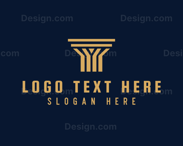 Gold Doric Column Logo