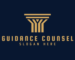 Gold Doric Column logo
