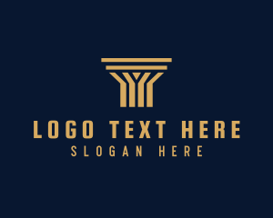 Gold Doric Column logo