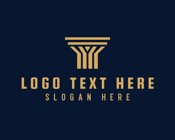 Gold Doric Column logo