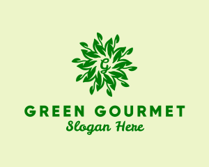 Leaf Wreath Natural Vegetarian logo