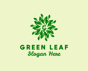 Leaf Wreath Natural Vegetarian logo