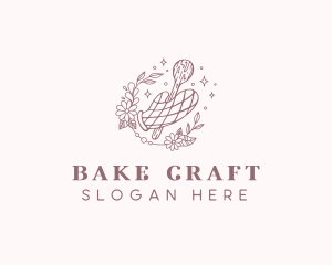 Flower Baking Mitts logo design