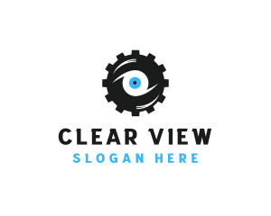 Industrial Cog Eye logo design