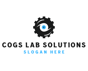 Industrial Cog Eye logo design