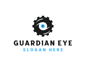 Industrial Cog Eye logo design