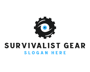 Industrial Cog Eye logo design