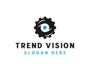 Industrial Cog Eye logo design