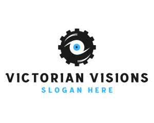 Industrial Cog Eye logo design