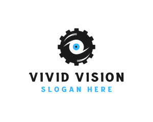 Industrial Cog Eye logo design