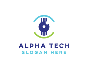 Modern Tech Eye logo design