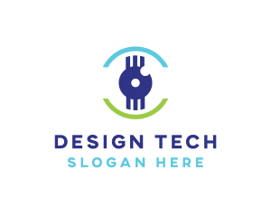 Modern Tech Eye logo design