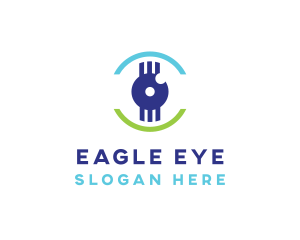 Modern Tech Eye logo design