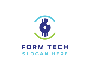 Modern Tech Eye logo design