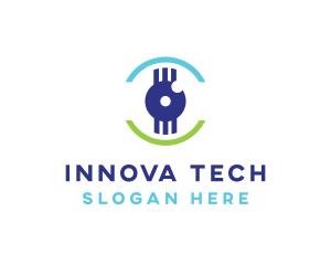 Modern Tech Eye logo design