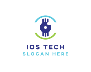 Modern Tech Eye logo design