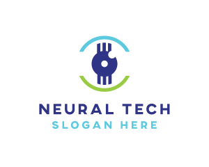 Modern Tech Eye logo design