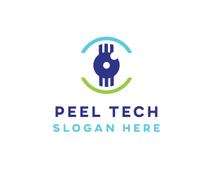 Modern Tech Eye logo design