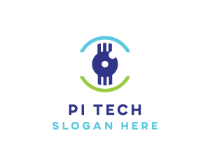 Modern Tech Eye logo design