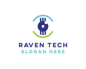 Modern Tech Eye logo design