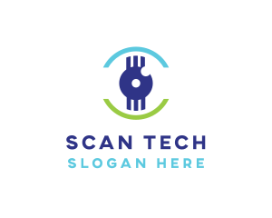 Modern Tech Eye logo design