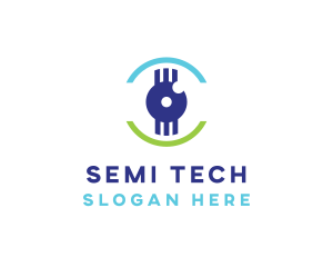 Modern Tech Eye logo design